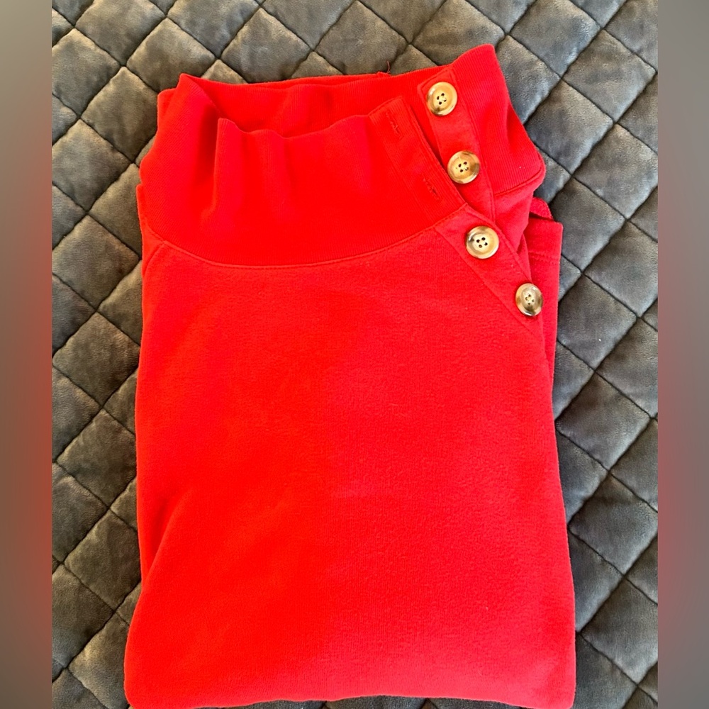 J.Crew Red Cowl Neck Tunic size Large